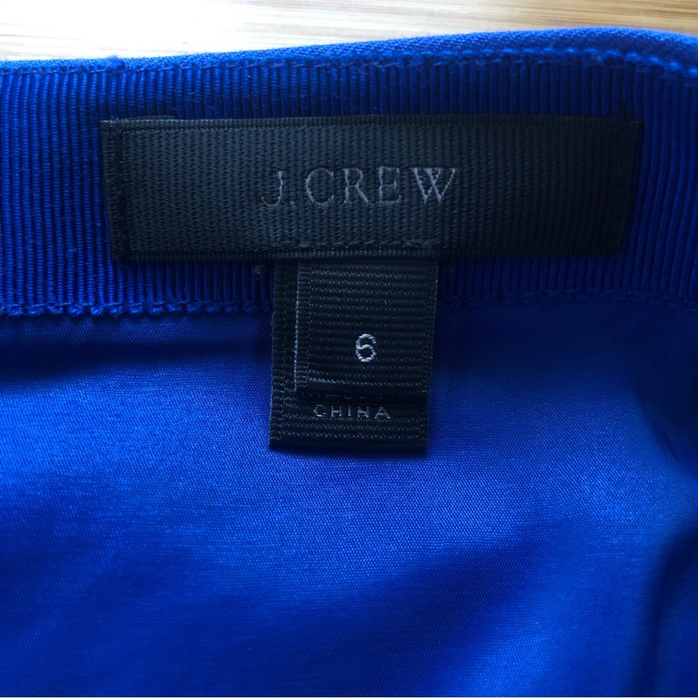 J. Crew blue vertical color block pencil skirt. Size: 6 - Picture 3 of 6